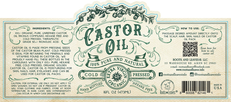 Cold Pressed Castor Oil 2 Oz