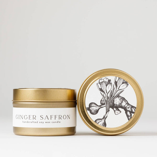 Ginger + Saffron Tin Candle