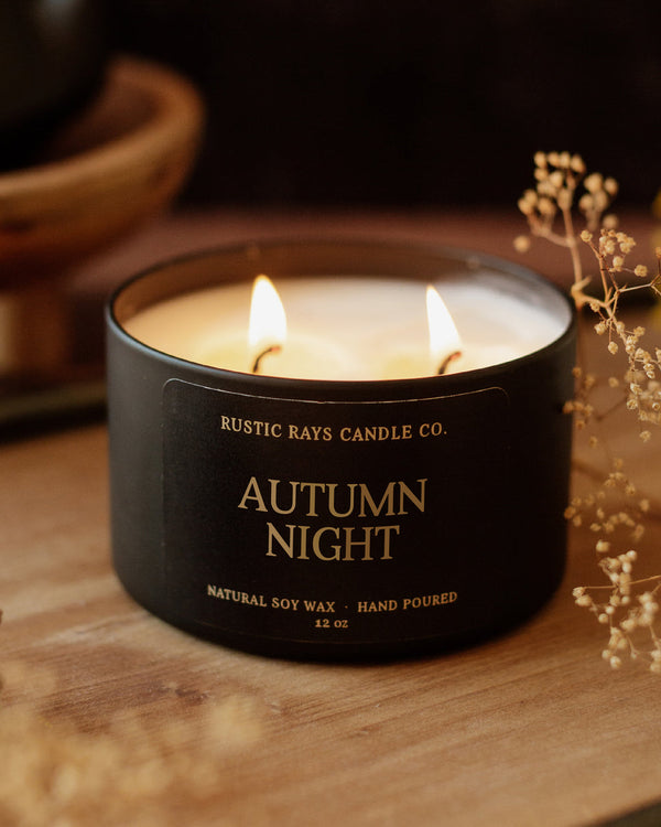 Autumn Night Double Wick Soy Candle