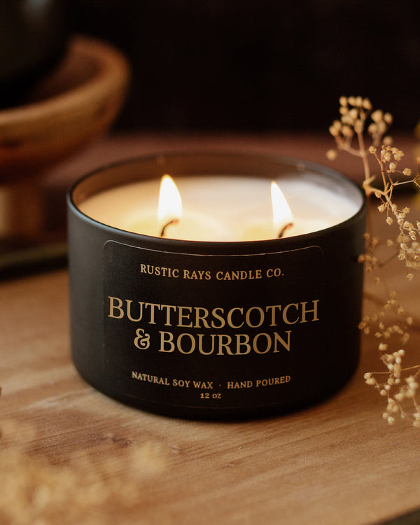 Butterscotch & Bourbon Double Wick Soy Candle