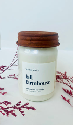 Fall Farmhouse Wood Wick Candle | 12 oz