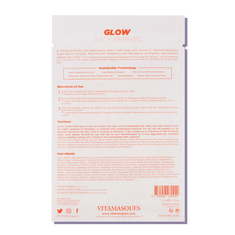 Glow Juicy Berries Face Sheet Mask