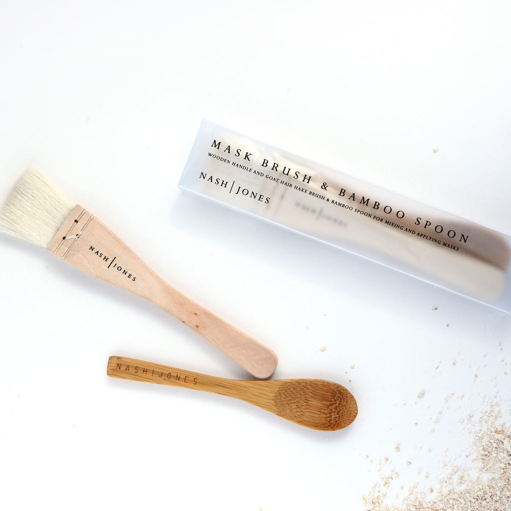 Hake Mask Brush & Bamboo Spoon – Mamies Apothecary